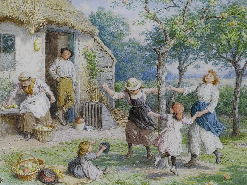1825-Myles Birket Foster - Ring a Ring a Roses